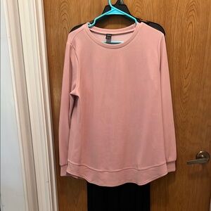 SHEIN Pink Oversized Long Sleeve Sweatshirt